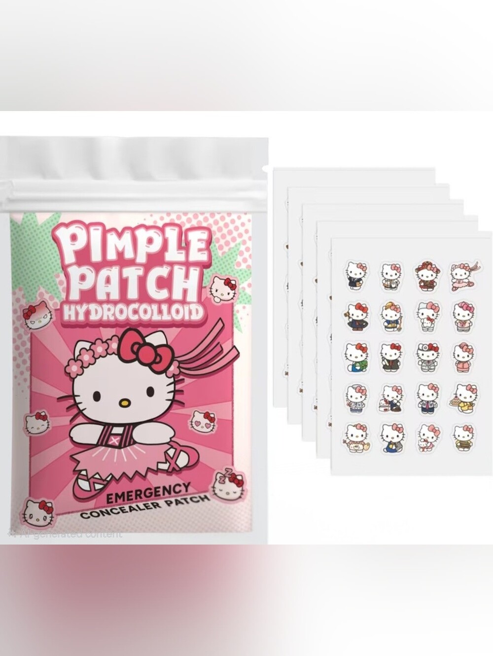 🎈2/12🎈 Hello Kitty Pimply Patch Stickers NIP